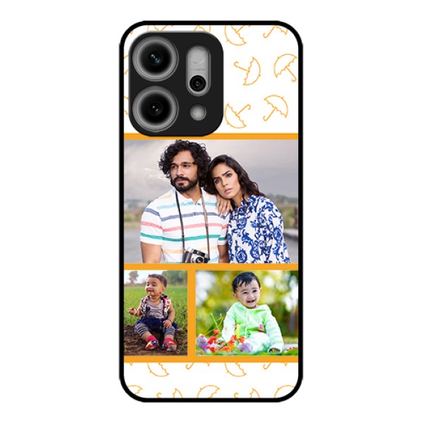 Oppo Reno 14 Pro 5G Custom Glass Phone Case - Yellow Pattern Design