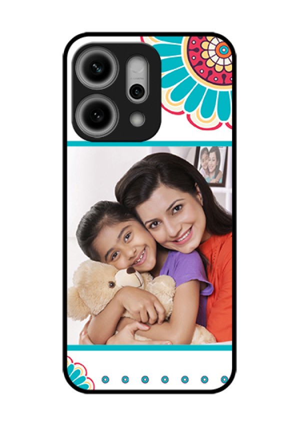 Oppo Reno 14 Pro 5G Custom Glass Phone Case - Flower Design
