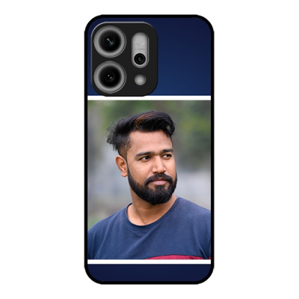 Oppo Reno 14 Pro 5G Custom Glass Phone Case - Simple Royal Blue Design Oppo Reno 14 Pro 5G Custom Glass Phone Case - Simple Royal Blue Design