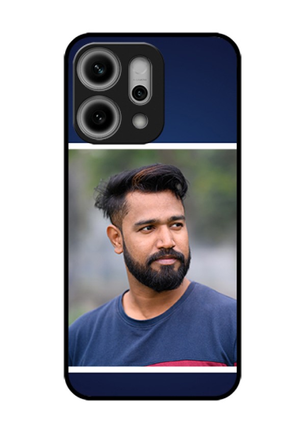 Oppo Reno 14 Pro 5G Custom Glass Phone Case - Simple Royal Blue Design
