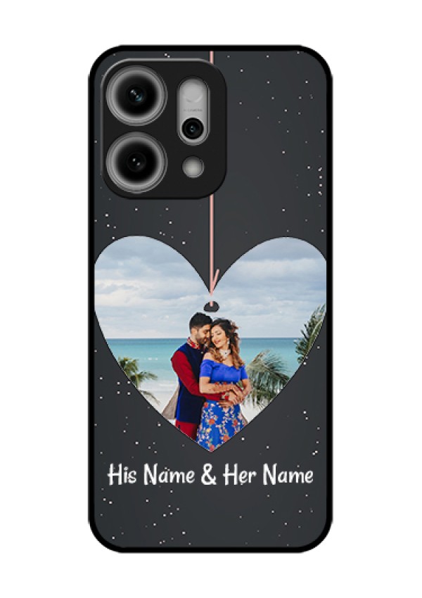 Oppo Reno 14 Pro 5G Custom Glass Phone Case - Hanging Heart Design