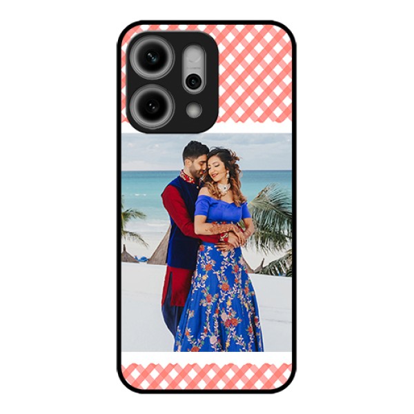 Oppo Reno 14 Pro 5G Custom Glass Phone Case - Pink Pattern Design