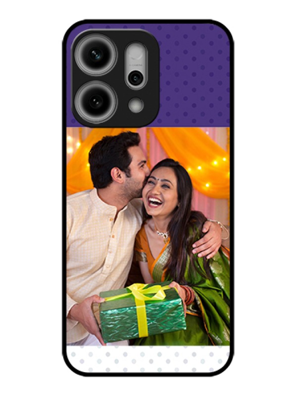 Custom Oppo Reno 14 Pro 5G Custom Glass Phone Case - Violet Colored Pattern Design