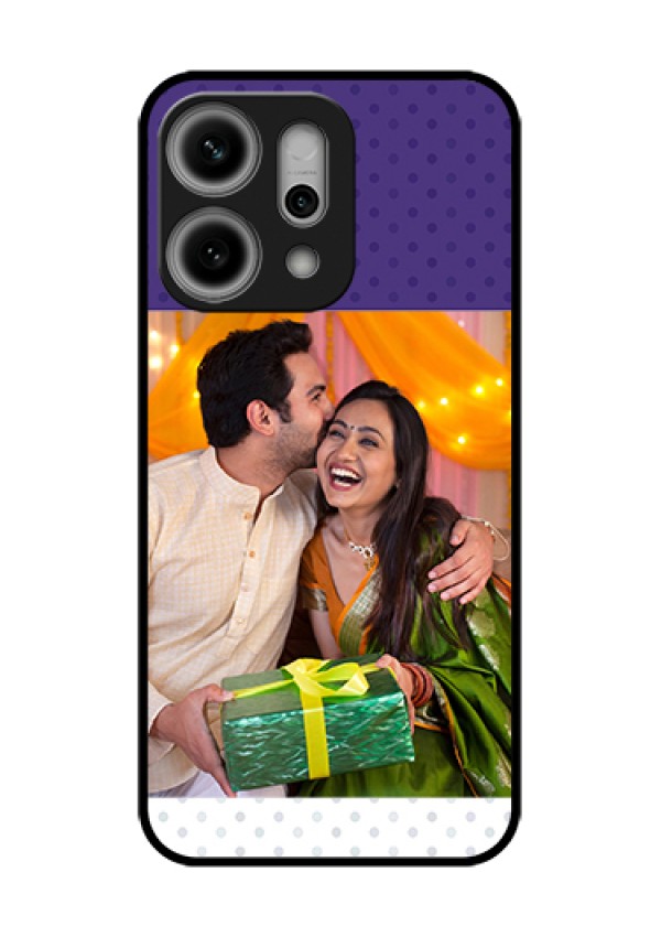 Oppo Reno 14 Pro 5G Custom Glass Phone Case - Violet Colored Pattern Design