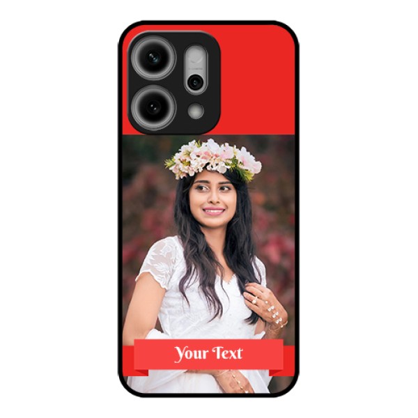 Oppo Reno 14 Pro 5G Custom Glass Phone Case - Simple Red Color Design