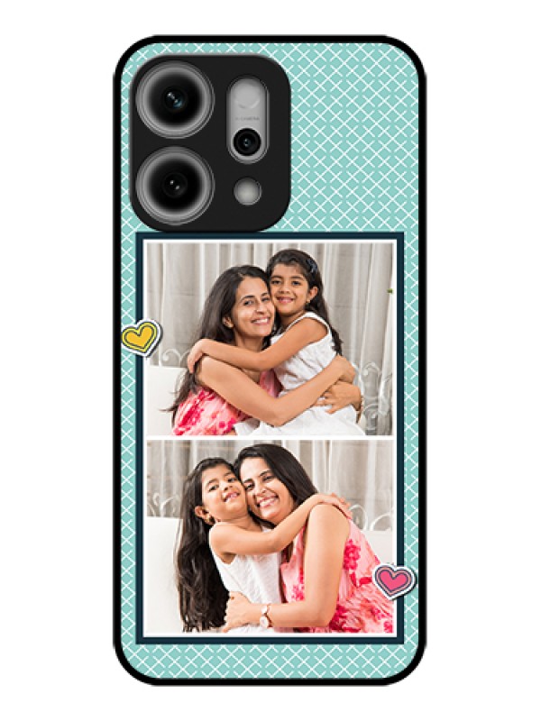 Custom Oppo Reno 14 Pro 5G Custom Glass Phone Case - 2 Image Holder With Pattern Design