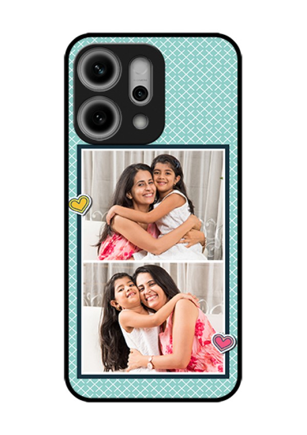 Oppo Reno 14 Pro 5G Custom Glass Phone Case - 2 Image Holder With Pattern Design