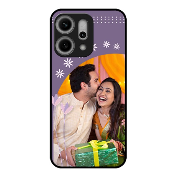 Oppo Reno 14 Pro 5G Custom Glass Phone Case - Lavender Flowers Design