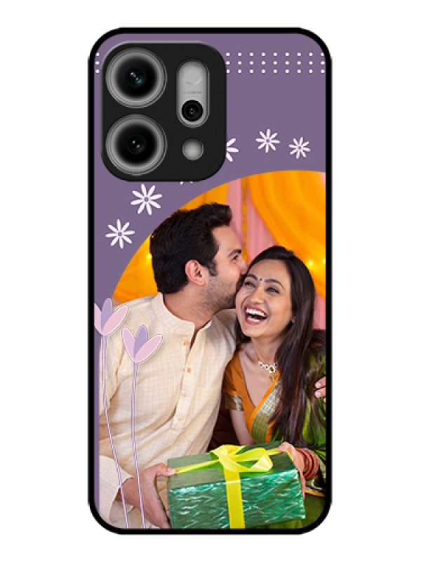 Custom Oppo Reno 14 Pro 5G Custom Glass Phone Case - Lavender Flowers Design