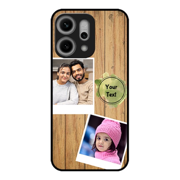 Oppo Reno 14 Pro 5G Custom Glass Phone Case - Wooden Texture Design