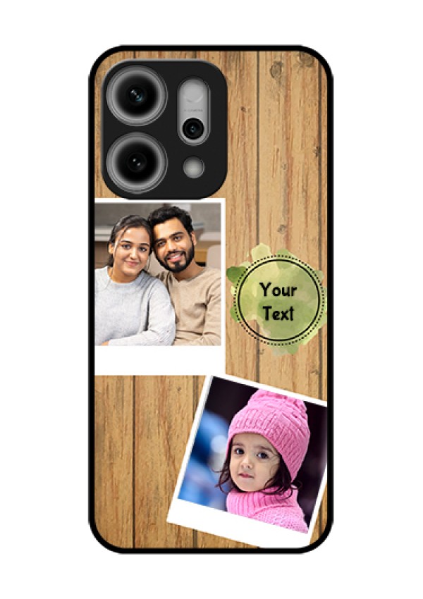 Oppo Reno 14 Pro 5G Custom Glass Phone Case - Wooden Texture Design