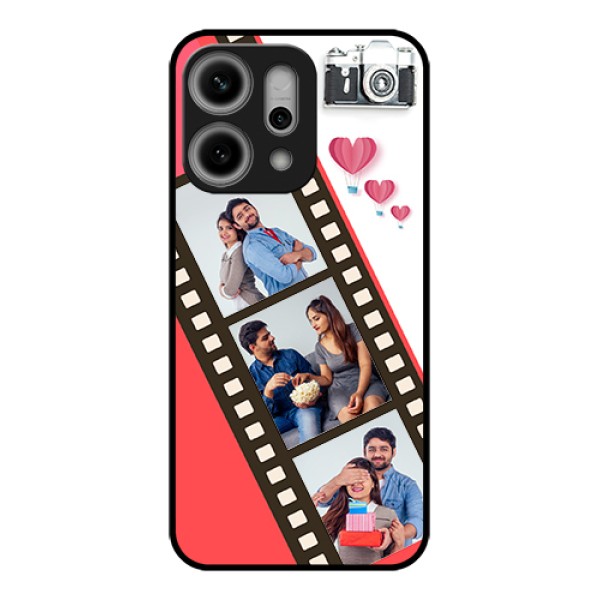 Oppo Reno 14 Pro 5G Custom Glass Phone Case - 3 Image Holder With Film Reel