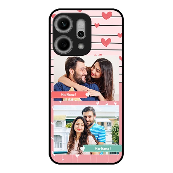 Oppo Reno 14 Pro 5G Custom Glass Phone Case - Photo With Heart Design
