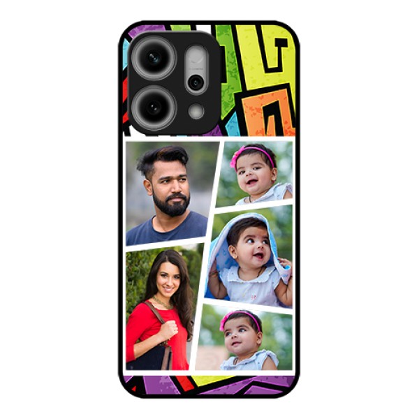 Oppo Reno 14 Pro 5G Custom Glass Phone Case - Graffiti Pattern Design