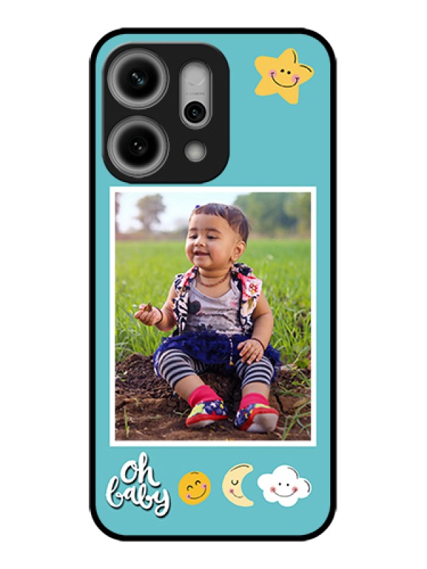 Custom Oppo Reno 14 Pro 5G Custom Glass Phone Case - Smiley Kids Stars Design