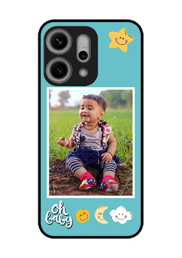 Oppo Reno 14 Pro 5G Custom Glass Phone Case - Smiley Kids Stars Design