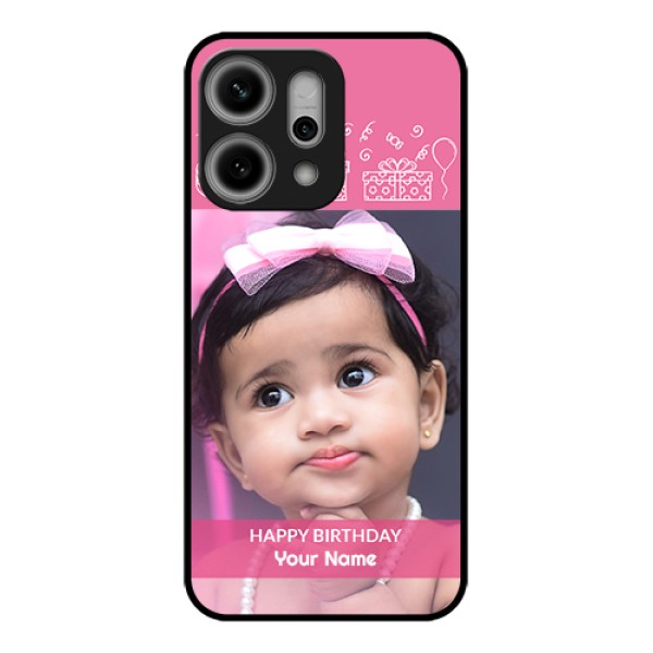 Oppo Reno 14 Pro 5G Custom Glass Phone Case - With Birthday Line Art Design Oppo Reno 14 Pro 5G Custom Glass Phone Case - With Birthday Line Art Design
