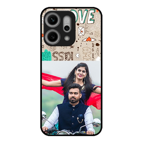 Oppo Reno 14 Pro 5G Custom Glass Phone Case - Love Doodle Pattern