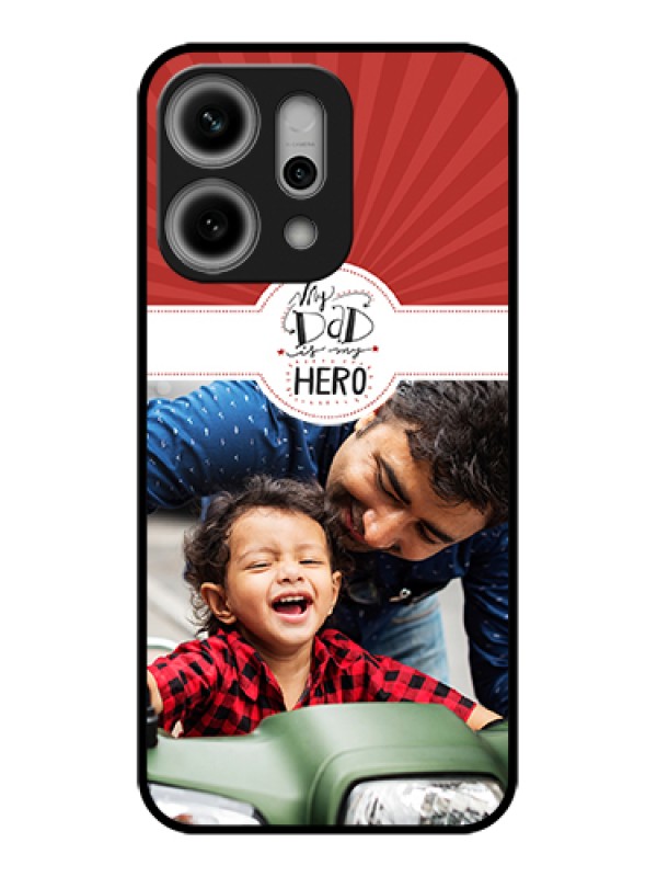 Custom Oppo Reno 14 Pro 5G Custom Glass Phone Case - My Dad Hero Design