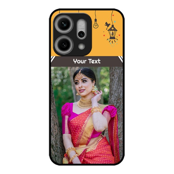 Oppo Reno 14 Pro 5G Custom Glass Phone Case - With Family Picture And Icons Oppo Reno 14 Pro 5G Custom Glass Phone Case - With Family Picture And Icons