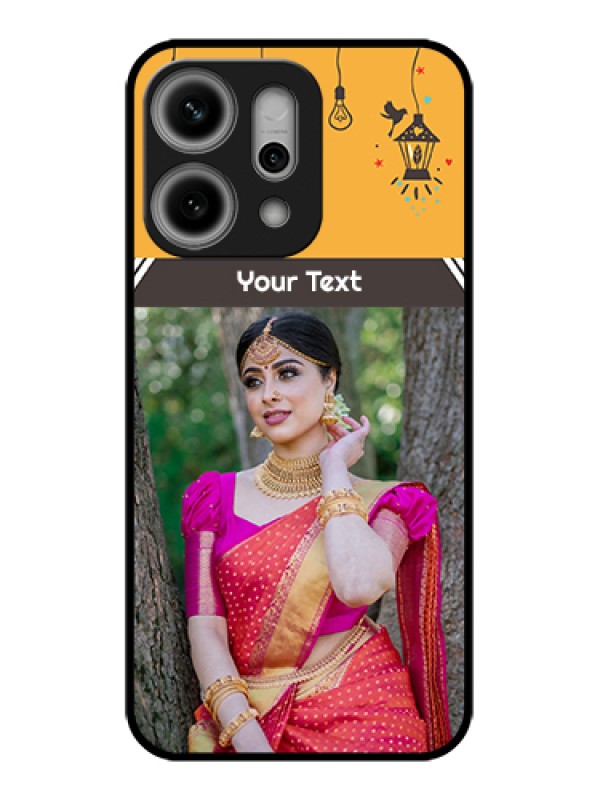 Custom Oppo Reno 14 Pro 5G Custom Glass Phone Case - With Family Picture And Icons