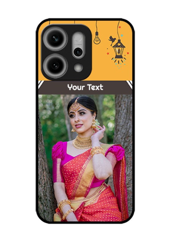 Oppo Reno 14 Pro 5G Custom Glass Phone Case - With Family Picture And Icons