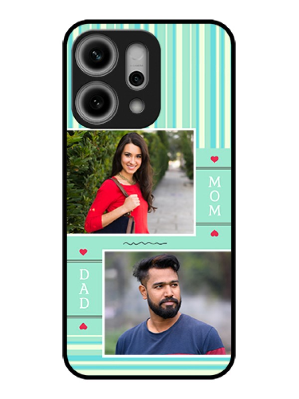 Custom Oppo Reno 14 Pro 5G Custom Glass Phone Case - Mom & Dad Pic Design