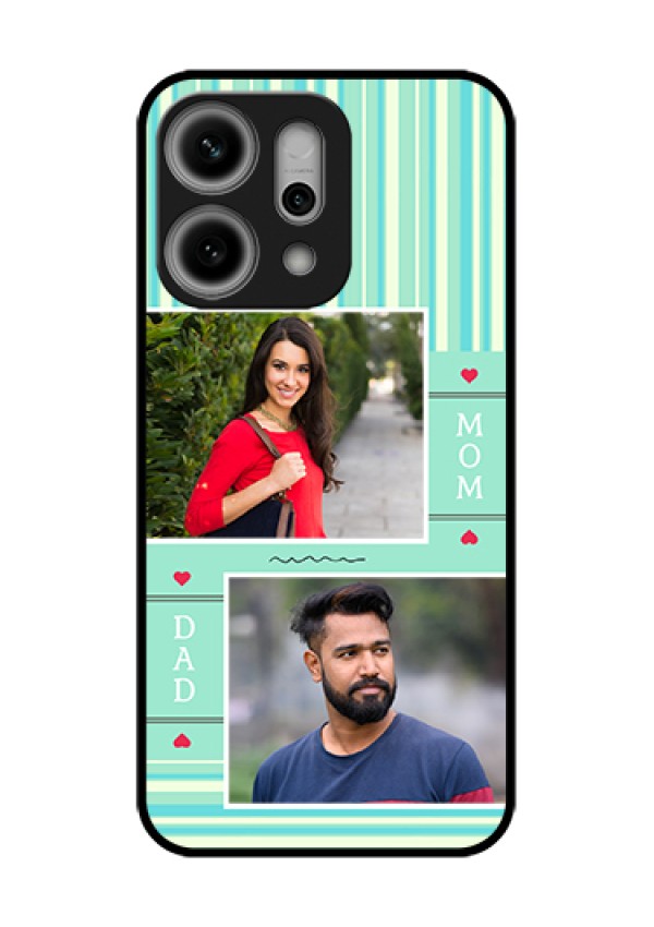 Oppo Reno 14 Pro 5G Custom Glass Phone Case - Mom & Dad Pic Design
