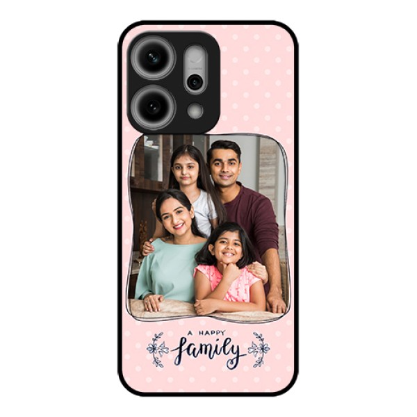 Oppo Reno 14 Pro 5G Custom Glass Phone Case - Family With Dots Design