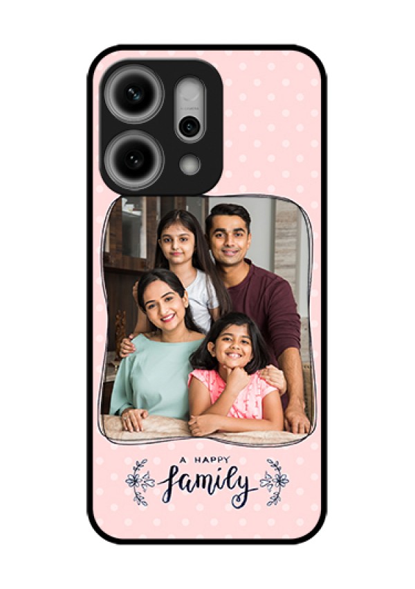 Oppo Reno 14 Pro 5G Custom Glass Phone Case - Family With Dots Design