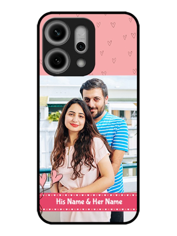 Custom Oppo Reno 14 Pro 5G Custom Glass Phone Case - Love Design Peach Color