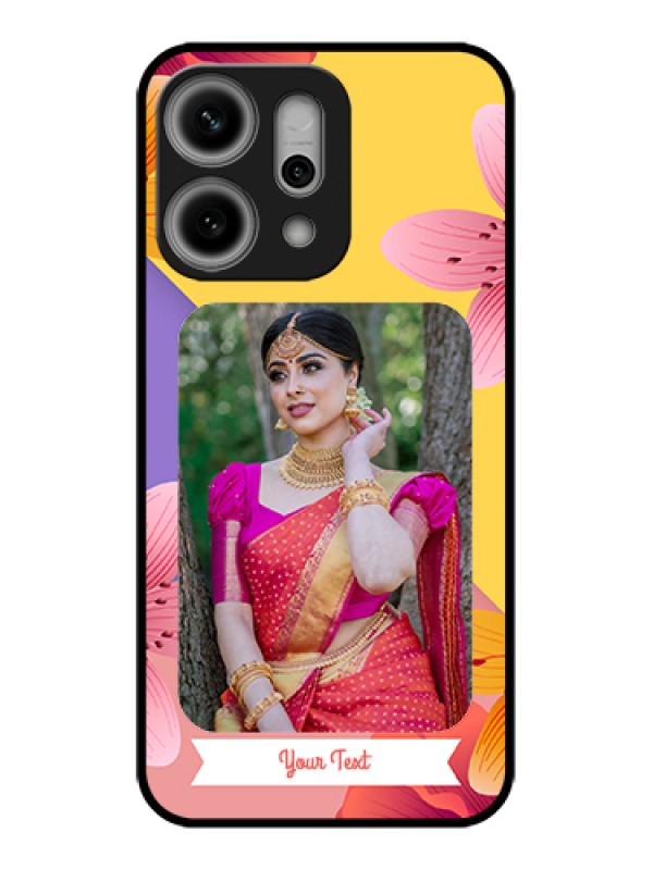 Custom Oppo Reno 14 Pro 5G Custom Glass Phone Case - 3 Image With Vintage Floral Design