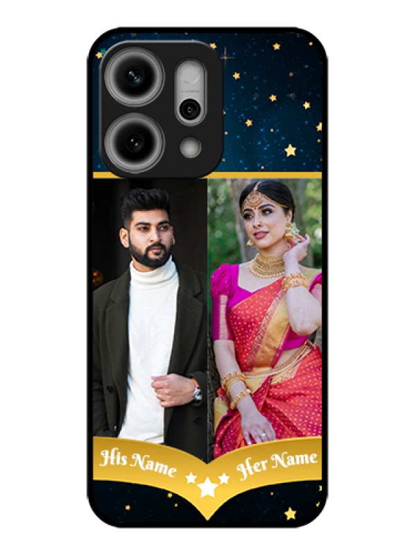 Custom Oppo Reno 14 Pro 5G Custom Glass Phone Case - Galaxy Stars Backdrop Design