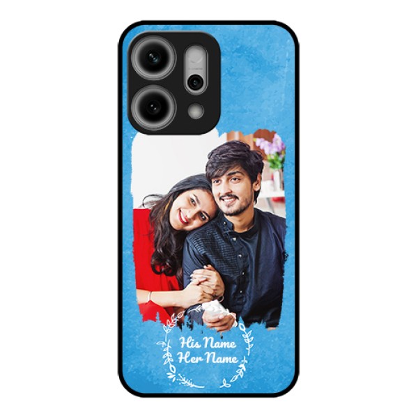 Oppo Reno 14 Pro 5G Custom Glass Phone Case - Blue Color Vintage Design Oppo Reno 14 Pro 5G Custom Glass Phone Case - Blue Color Vintage Design