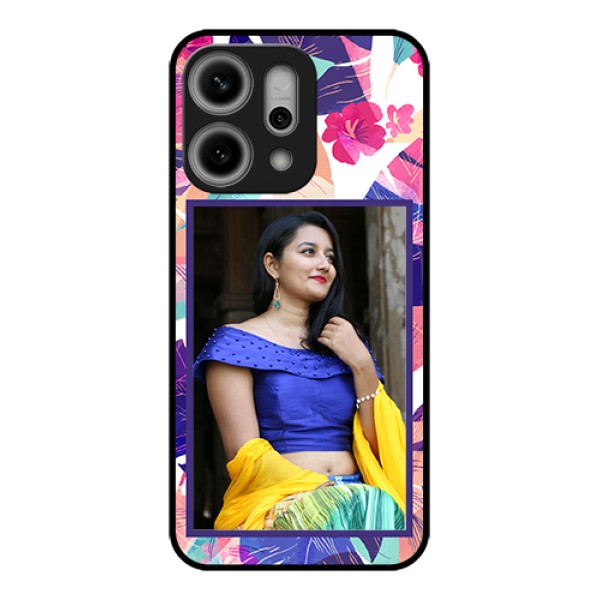 Oppo Reno 14 Pro 5G Custom Glass Phone Case - Abstract Floral Design