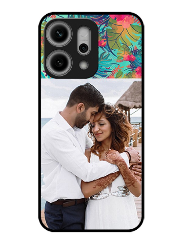 Custom Oppo Reno 14 Pro 5G Custom Glass Phone Case - Watercolor Floral Design