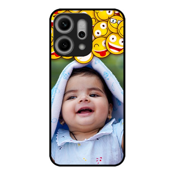Oppo Reno 14 Pro 5G Custom Glass Phone Case - With Smiley Emoji Design