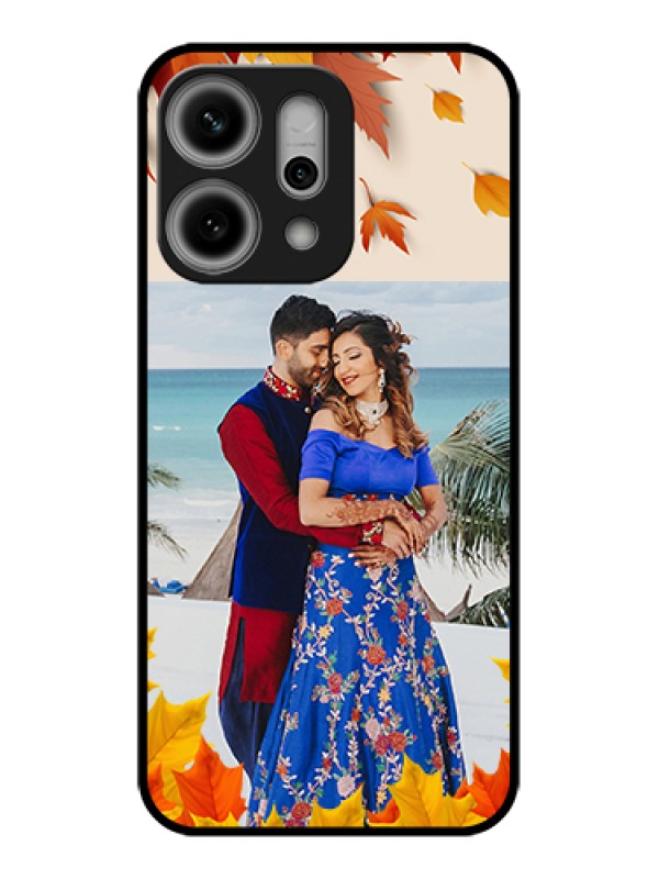 Custom Oppo Reno 14 Pro 5G Custom Glass Phone Case - Autumn Maple Leaves Design