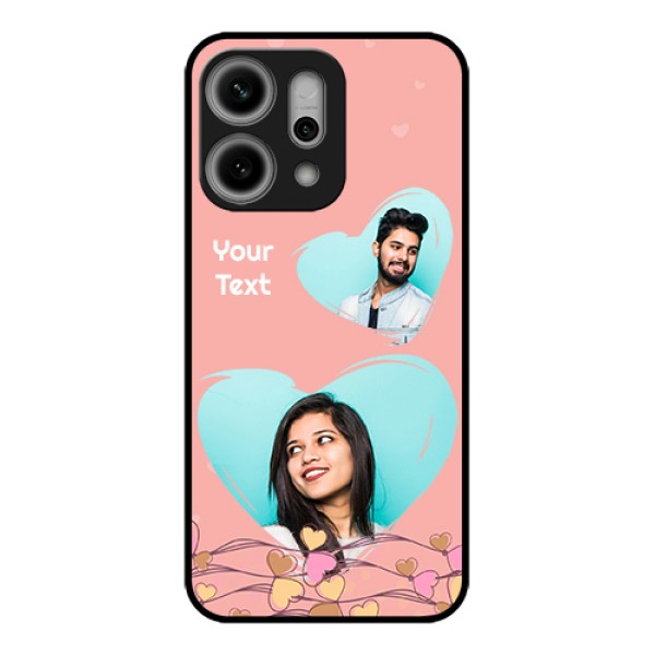 Oppo Reno 14 Pro 5G Custom Glass Phone Case - Love Doodle Design