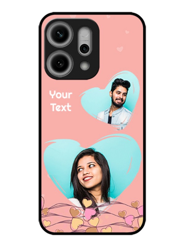 Custom Oppo Reno 14 Pro 5G Custom Glass Phone Case - Love Doodle Design