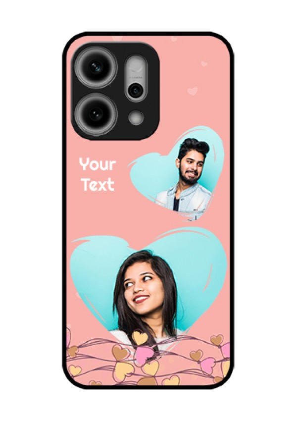 Oppo Reno 14 Pro 5G Custom Glass Phone Case - Love Doodle Design