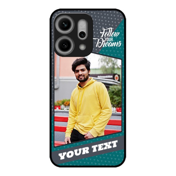 Oppo Reno 14 Pro 5G Custom Glass Phone Case - Background Pattern Design With Quote