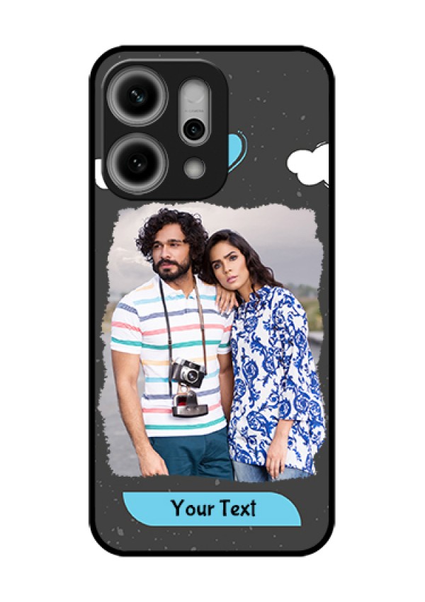Oppo Reno 14 Pro 5G Custom Glass Phone Case - Splashes With Love Doodles Design