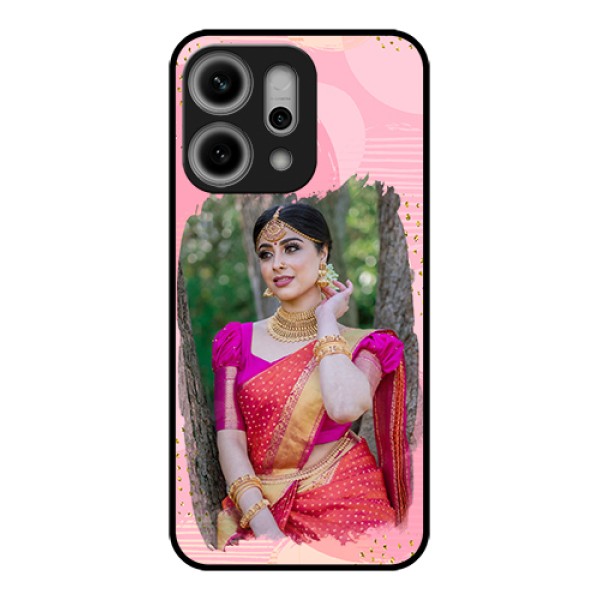 Oppo Reno 14 Pro 5G Custom Glass Phone Case - Gold Glitter Splash Design Oppo Reno 14 Pro 5G Custom Glass Phone Case - Gold Glitter Splash Design