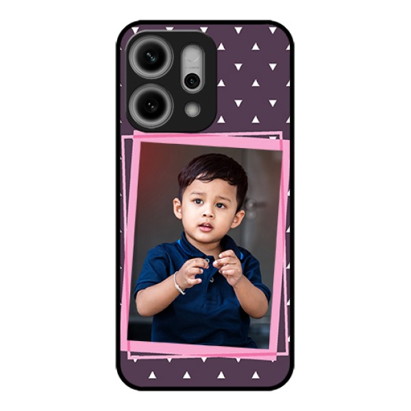 Oppo Reno 14 Pro 5G Custom Glass Phone Case - Triangle Pattern Dotted Design Oppo Reno 14 Pro 5G Custom Glass Phone Case - Triangle Pattern Dotted Design