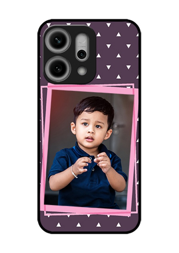 Oppo Reno 14 Pro 5G Custom Glass Phone Case - Triangle Pattern Dotted Design