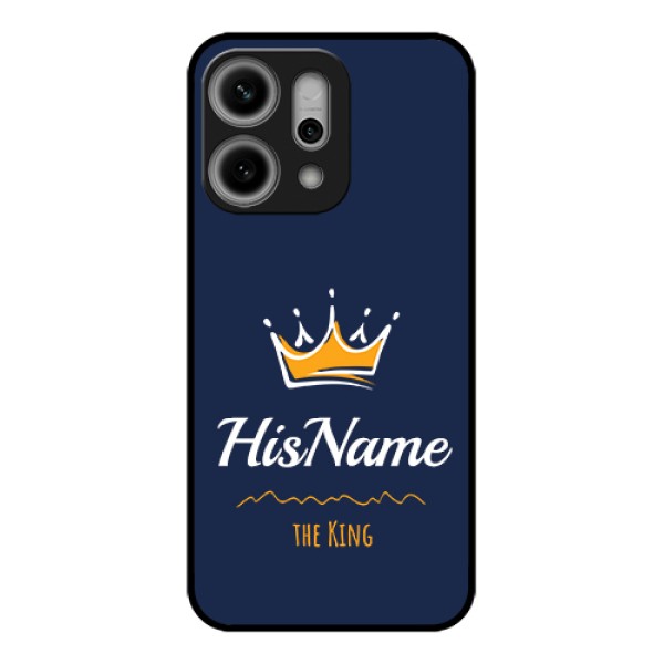Oppo Reno 14 Pro 5G Custom Glass Phone Case - King With Name Design