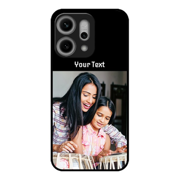 Oppo Reno 14 Pro 5G Custom Glass Phone Case - Photo With Name Design