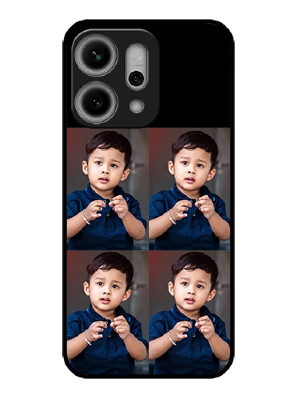 Custom Oppo Reno 14 Pro 5G Custom Glass Phone Case - 4 Image Holder Design