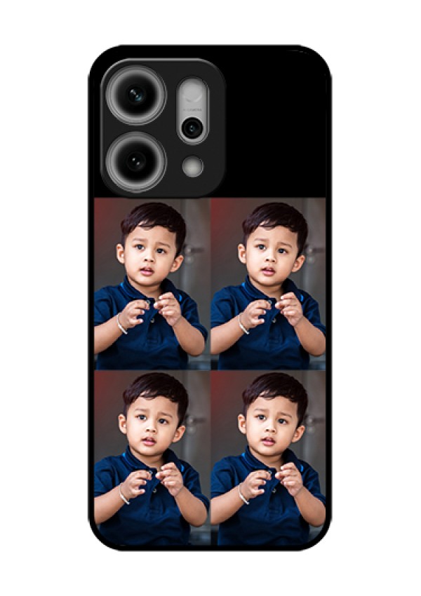 Oppo Reno 14 Pro 5G Custom Glass Phone Case - 4 Image Holder Design